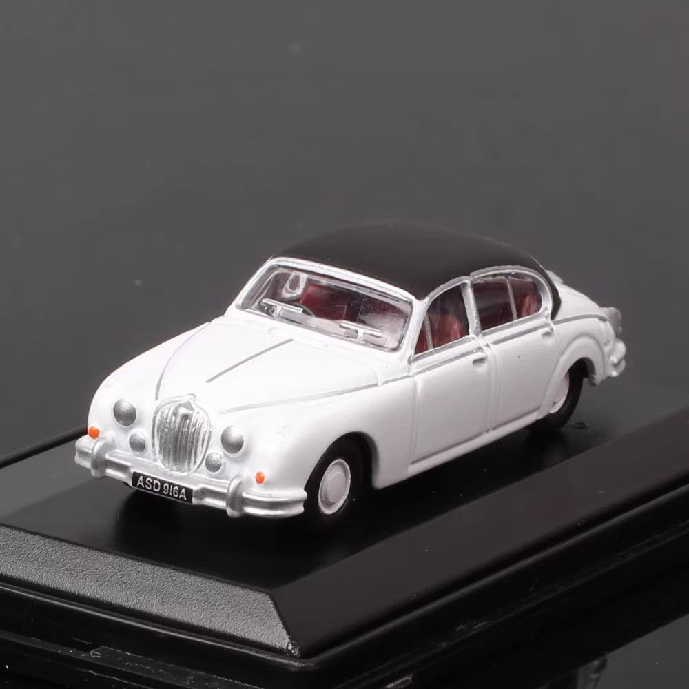 1/76 Oxford Jaguar MKII MK2 Convertible Sports Car Model Scene R7077 Hornby White Out of Print Car M
