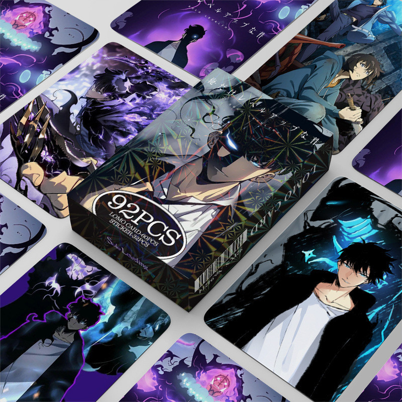 Anime Solo Leveling Photocard Lomo Card Sticker 92 ชิ้น ต่อกล่อง
