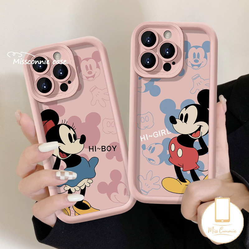 เคสโทรศัพท์มือถือ ลายการ์ตูนมิกกี้ มินนี่เมาส์น่ารัก สําหรับ Oppo A17 A16 A5 A16K A95 A5s A57 A58 A16s A78 A15 A53 A17k A18 A3s A7 A96 A9 A76 A52 A12 A31 A77 A55 A74 A38 A98 A54s A33 A54 A1K Reno 11 8T 4 เคสคู่รัก