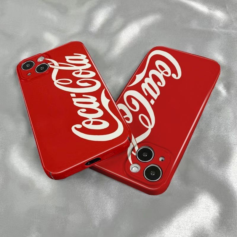 Coca Cola โลโก้พิมพ์เคสโทรศัพท์สําหรับ iPhone 15/16/17Promax 14 13pro 12/11promax XR/7/8plus รวมทุกอย่างเคสแข็ง