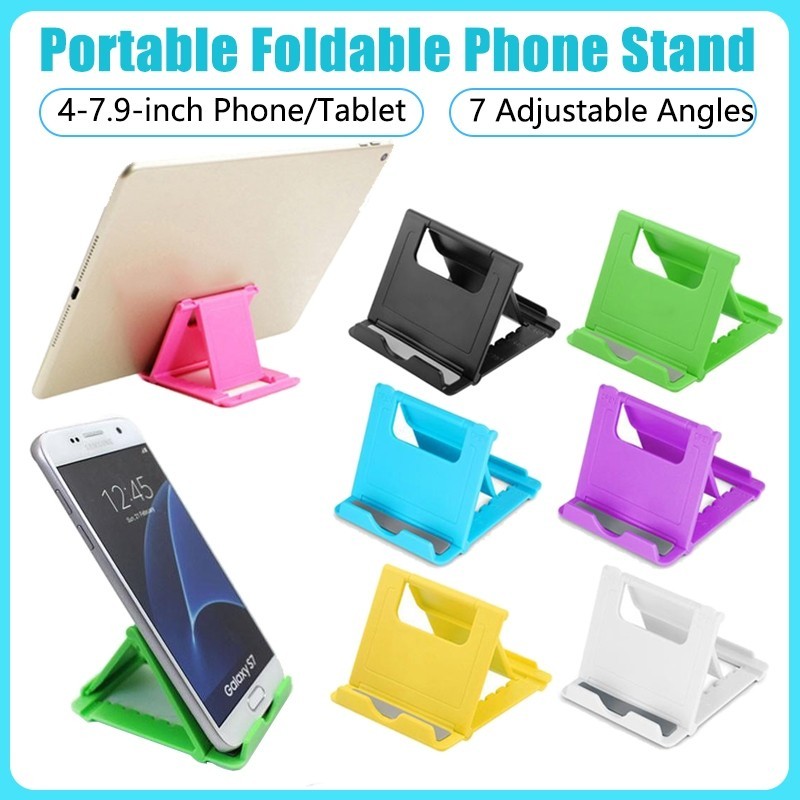 จัดส่งที่รวดเร็วที่วางโทรศัพท์มือถือโต๊ะสก์ท็อปยืนยึดโต๊ะพลาสติกเมาแท็บเล็ตมินิผู้ถือแบบพกพาวงเล็บสากล