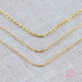 สร้อยเปล่า สแตนเลส Pretty Moment ขนาด 0.5 mm 1 mm 1.5 mm ไม่ดำ ไม่ลอก สีเงิน สีพิ้งโกล สีทอง แข็งแรง ทนทาน ปรับระดับ