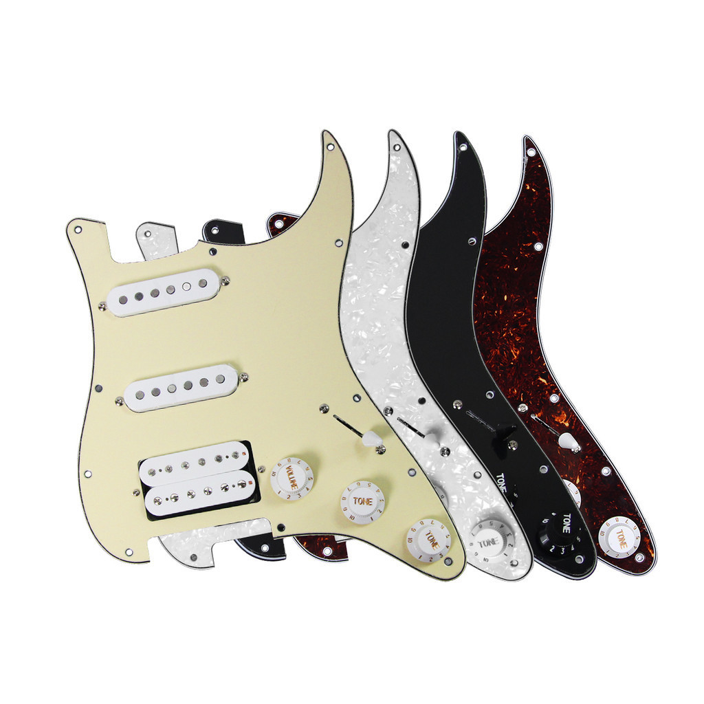 Fleor Alnico 5 Load Prewired Guitar Pickguard SSH ST อะไหล่กีตาร์ไฟฟ้า