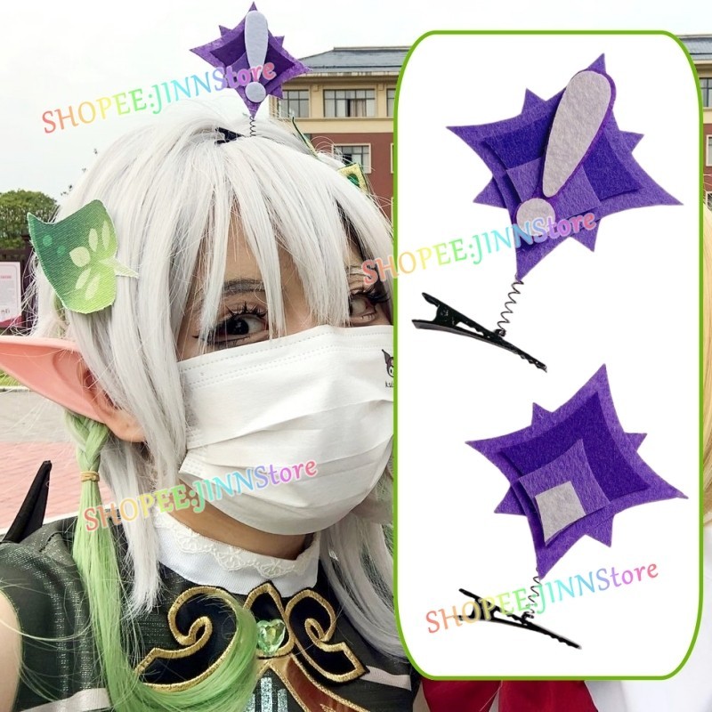 Jinn - กิ๊บติดผมคอสเพลย์ ลายตัวละคร Wacky GENSHIN Impact NPC น่ารัก ของขวัญ สําหรับแต่งคอสเพลย์