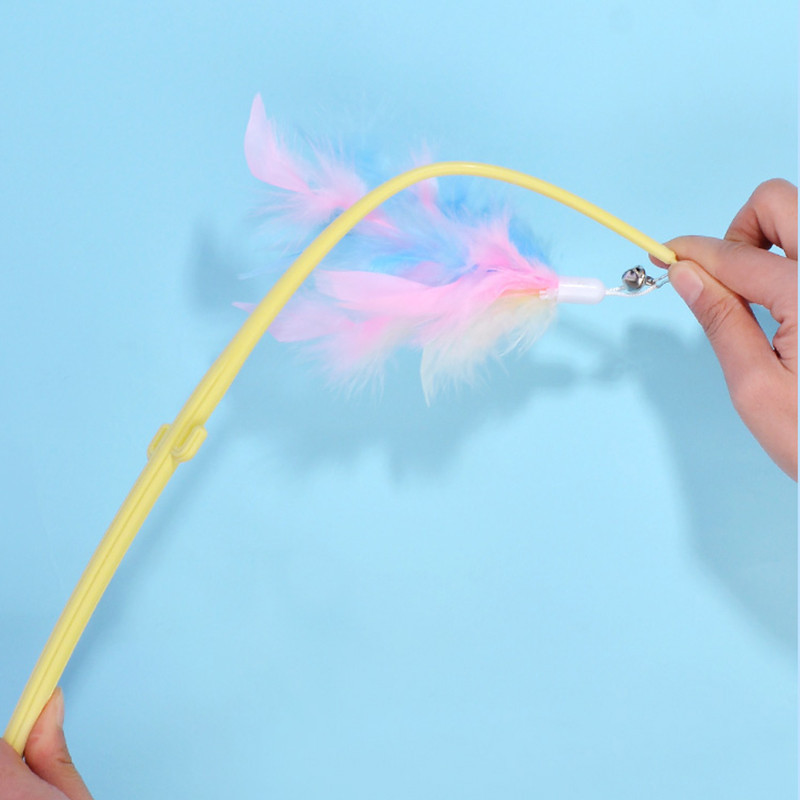 YTL ของเล่นแมว ไม้ตกแมว ไม้ล่อแมว ของเล่นเเมว มีกระดิ่งและฟู่สาย ไว้ล่อแมว คลาดเครียดคลายเหงา - รูปที่ 2