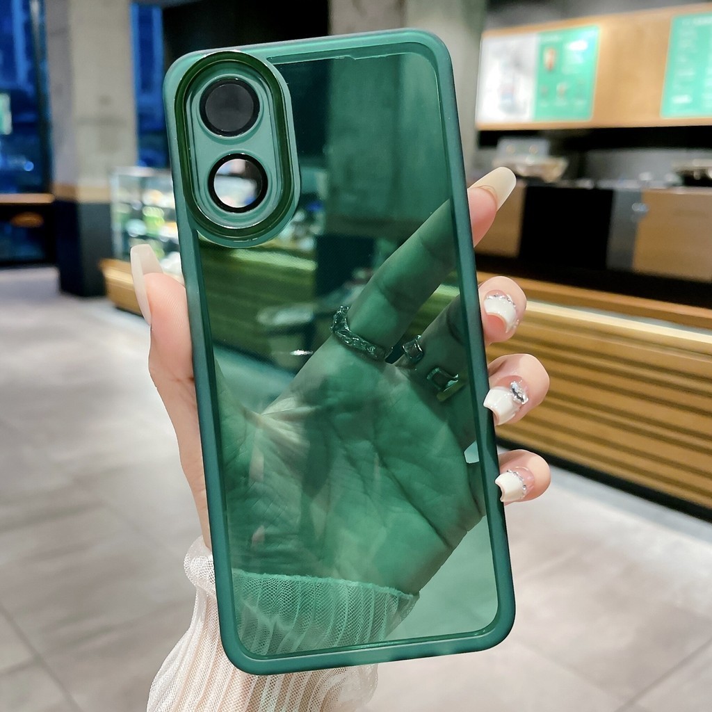Oppo A18 A38 CPH2591 CPH2579 ฟิล์มป้องกันเลนส์กล้องเคลือบด้วยไฟฟ้าเคสนิ่มใสเคสโทรศัพท์