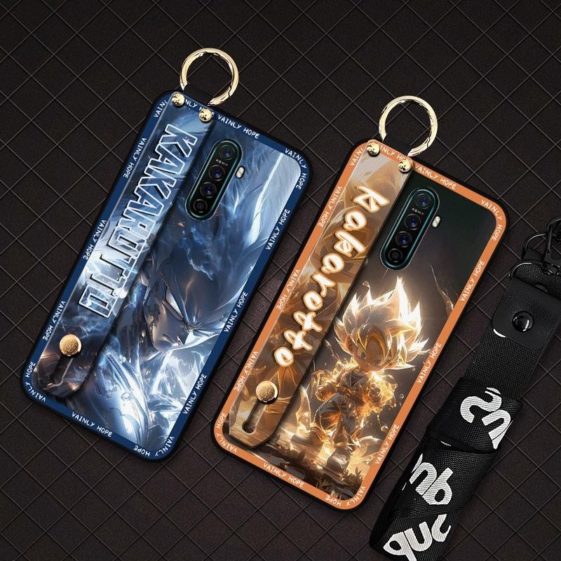 Waterproof Cute Phone Case For OPPO Reno ACE/Realme X2 pro Soft case Lanyard Silicone Kickstand Back Cover Shockproof