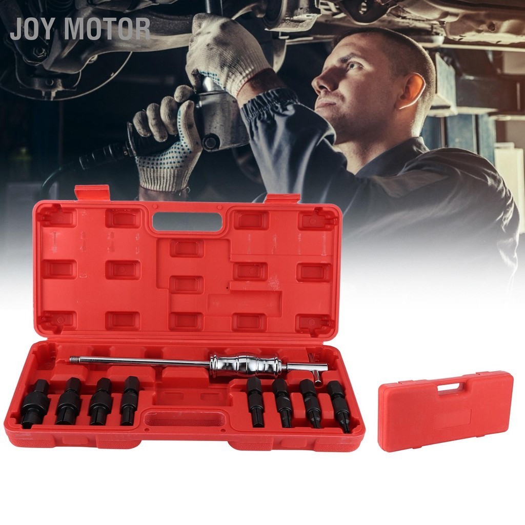 JOY Motor 9 ชิ้น Blind Hole Inner Bearing Puller Remover ชุดสไลด์ค้อนภายในชุดเครื่องมือ 8-32 มม