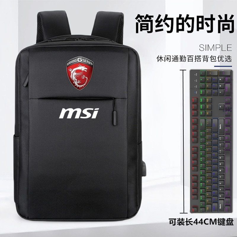 6ais MSI กระเป๋าเป้สะพายหลัง ใส่แล็ปท็อป คอมพิวเตอร์ โน้ตบุ๊ก gs66 gf65 15.6 17.3 นิ้ว gp76