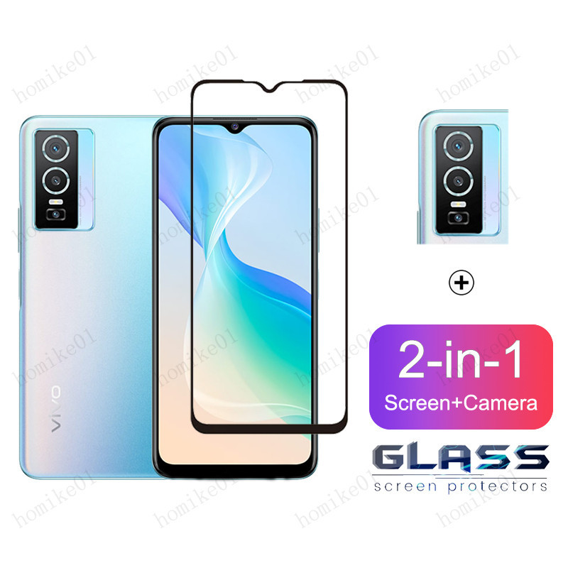 2-in-1 ฟิล์ม Vivo Y76 5G ฟิล์มกระจก HD ฟิมล์กระจก Vivo Y75 Y78 Y36 Y35 5G Y22s Y02 Y02A Y02t Y02s Y3