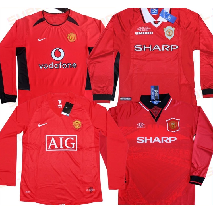 Manchester United เสื้อบอลแมนยูย้อนยุคแขนยาว