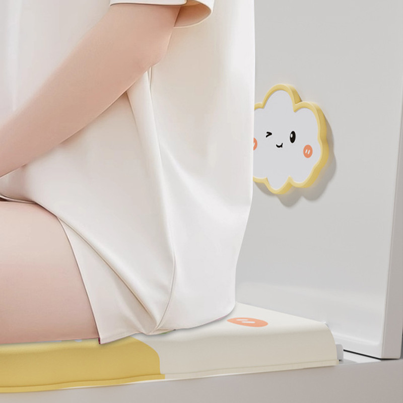 ฝารองนั่งชักโครก เบาะรองนั่งกันน้ำ ล้างทำความสะอาดได้ การ์ตูนน่ารัก EVA หนา ด้วยกลิ่นหอม - รูปที่ 6