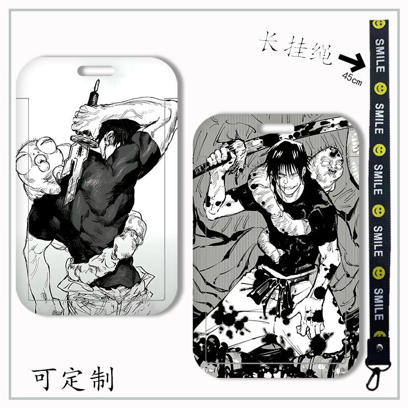 Jujutsu Kaisen Fushiguro Toji DIY Student School ID Card Holder Personal ID Card Bank Card MRT Card Case - รูปที่ 5