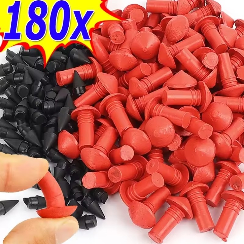 180ชิ้นเห็ดรูปร่างยางแพทช์เล็บ-แบบพกพา,สากล,สวมใส่-ยางซ่อมไทร์-ยางยางยางซ่อมแทรกเสียบ-เครื่องมือซ่อมรถยนต์-อุปกรณ์รถยนต