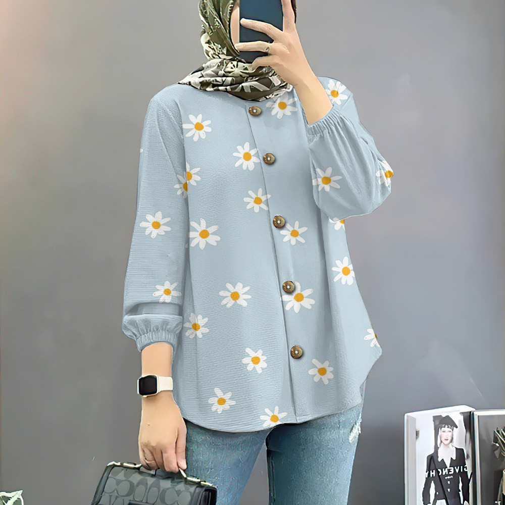2025 Baju Raya Muslimah สไตล์ Elegant แขนยาวเกาหลีสําหรับผู้หญิง