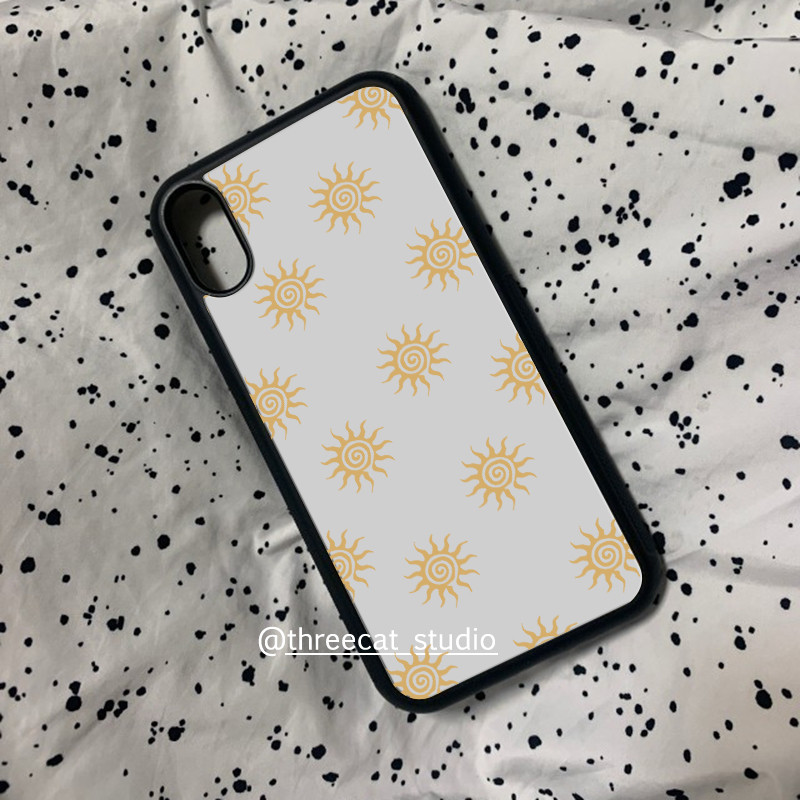 เกาหลีins Sunรูปแบบเคสโทรศัพท์สําหรับIphone16Promax/15pro/14promax/13/12/11/xsmaxกรณีXRสีดําBorder Cover