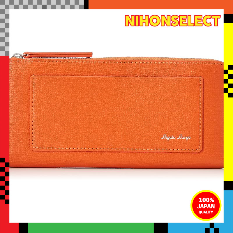Legatorargo Long Wallet Lineare LJ-E1514 for Women - Orange