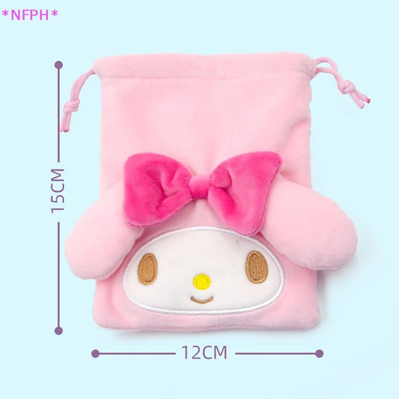 Nfph>sanrio Hello Kitty Kuromi การ์ตูนตุ๊กตา Drawstring กระเป๋าน่ารักเก็บกระเป๋า My Melody กระเป๋าเหรียญของขวัญวันหยุดสําหรับเด็กชายและเด็กหญิงใหม่