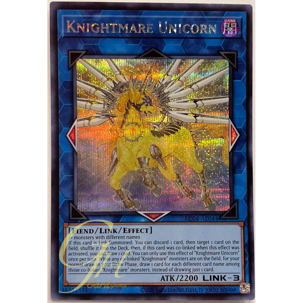 Yugioh [RC04-AE044] Knightmare Unicorn (Secret Rare)