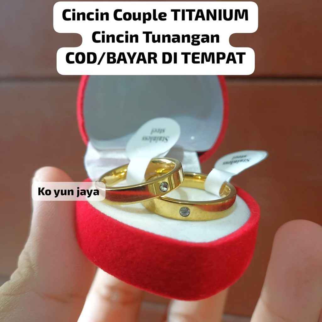 ENGAGEMENT Ring TITANIUM Ring แหวนคู่ไม่จางหาย
