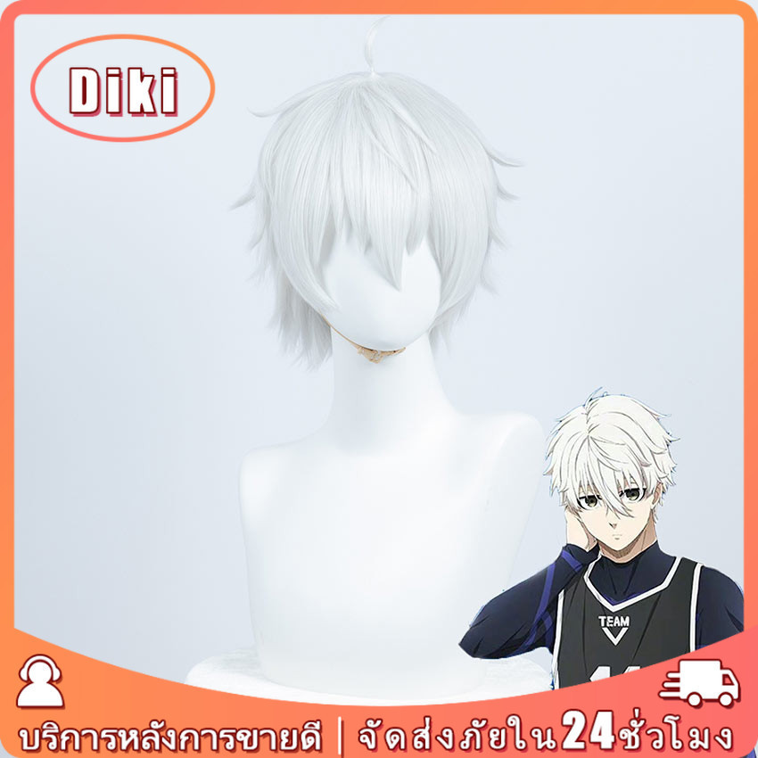 gojo satoru  wig วิกผม  genshin impact ผมสั้น ขนาด30CM สำหรับคอสเพลย์
