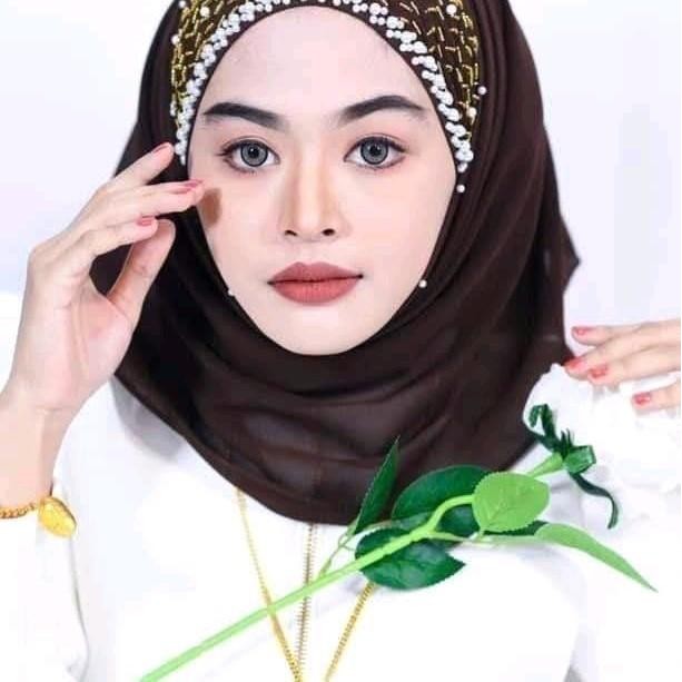 ฮิญาบชีฟองปักทรายทอง - รูปที่ 2