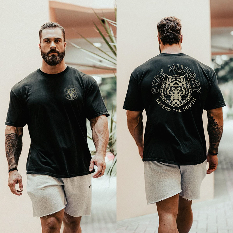 เสื้อยืดแขนสั้น ผ้าฝ้ายแท้ พิมพ์ลาย C Bolkris สไตล์อเมริกัน โอเวอร์ไซซ์ สําหรับผู้ชาย เหมาะกับการเล่นกีฬา ฟิตเนส 0128