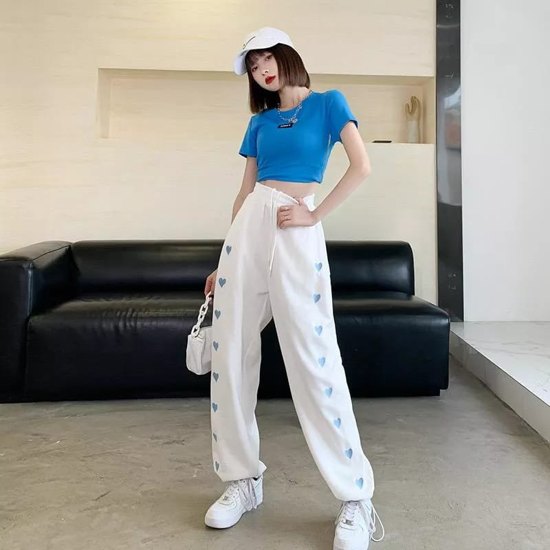 Cemprus.id นําเข้า Dancer Jogger Pants กางเกงกีฬาปักผู้หญิง - กางเกงกีฬา Jogger