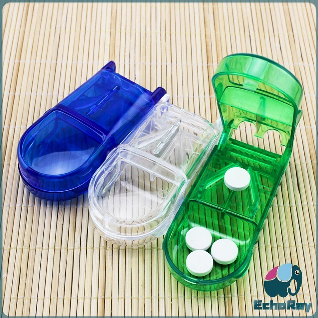 E.R กล่องตัดยา รุ่นใหม่ ใบมีดคม ที่แบ่งเม็ดยา ที่ตัดเม็ดยา ที่ตัดยา ที่แบ่งยา ตลับใส่ยา pill cutter - รูปที่ 6