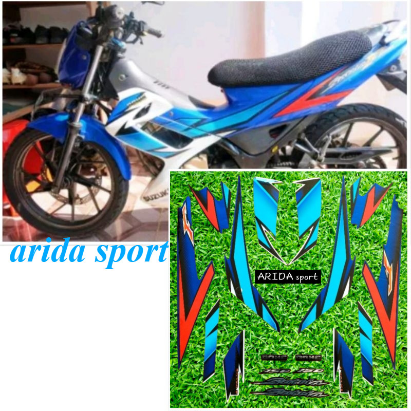 สติ๊กเกอร์ Striping Suzuki Satria F150 fu f 150 fu blue 2007 motif ดั้งเดิม