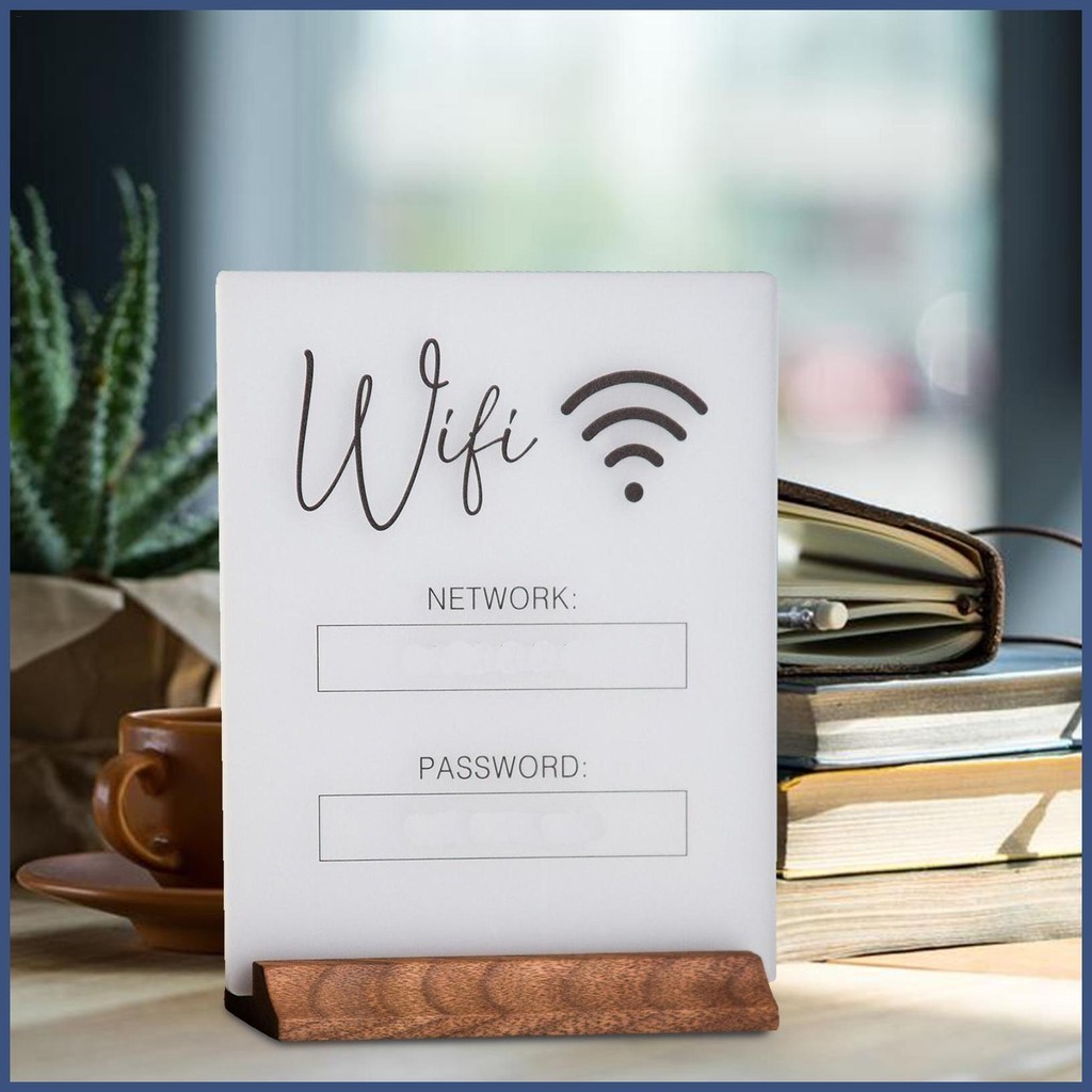 ป้ายสัญลักษณ์ WiFi อะคริลิค พร้อมฐานรอง สําหรับบ้าน ธุรกิจ แขก โต๊ะ myashoth - รูปที่ 4