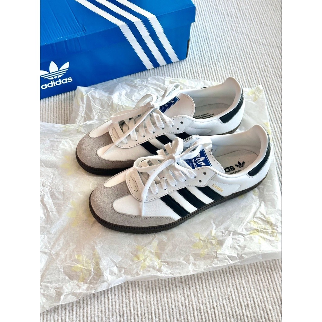 ♞ADIDAS Originals Samba OG B75806 White รองเท้าผ้าใบ Adidas samba