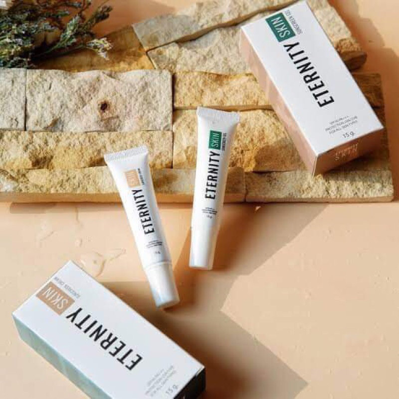 ของแท้ พร้อมส่ง Eternity Skin กันแดดสูตรผสมรองพื้น สำหรับผิวแพ้ง่าย เนื้อบางเบา ไม่อุดตัน ติดทนทั้งวัน Spf50pa+++