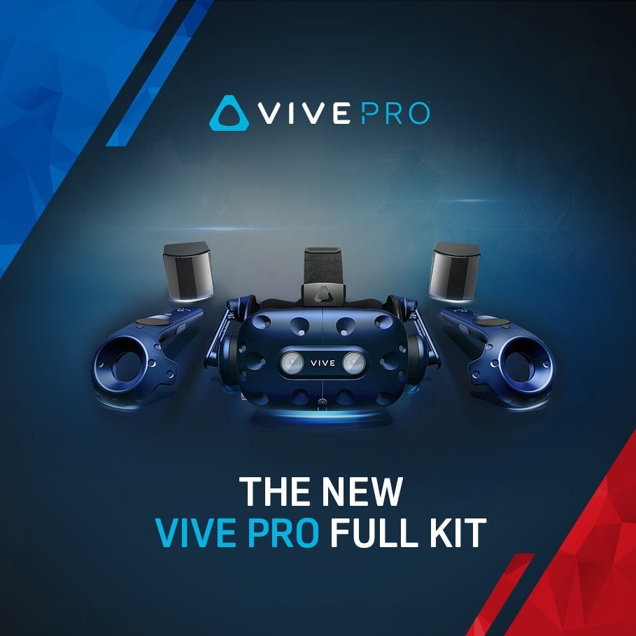 VIVE Pro Full Kit - แว่น VR พร้อมฟีเจอร์ Eye-Tracking สั่งงานด้วยนัยน์ตาได้ [รับประกันศูนย์ไทย 1 ปี]