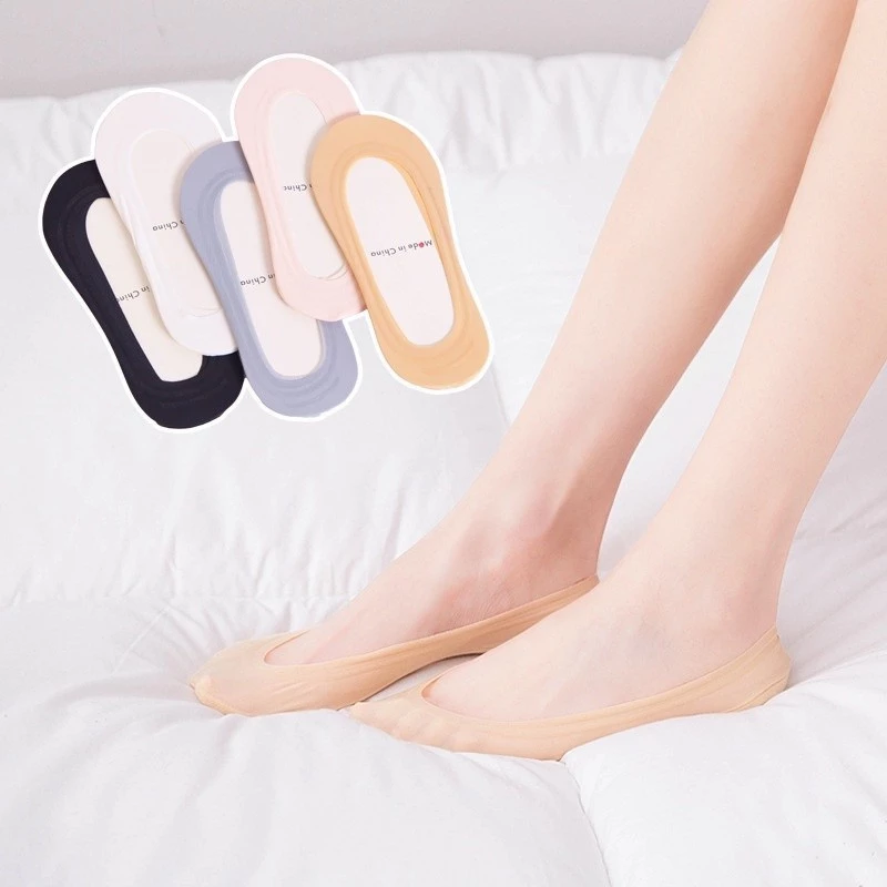 ถุงเท้าคัชชู ซิลิโคน360° ถุงเท้าซิลิโคนกันลื่น ไร้ขอบ #A-0015