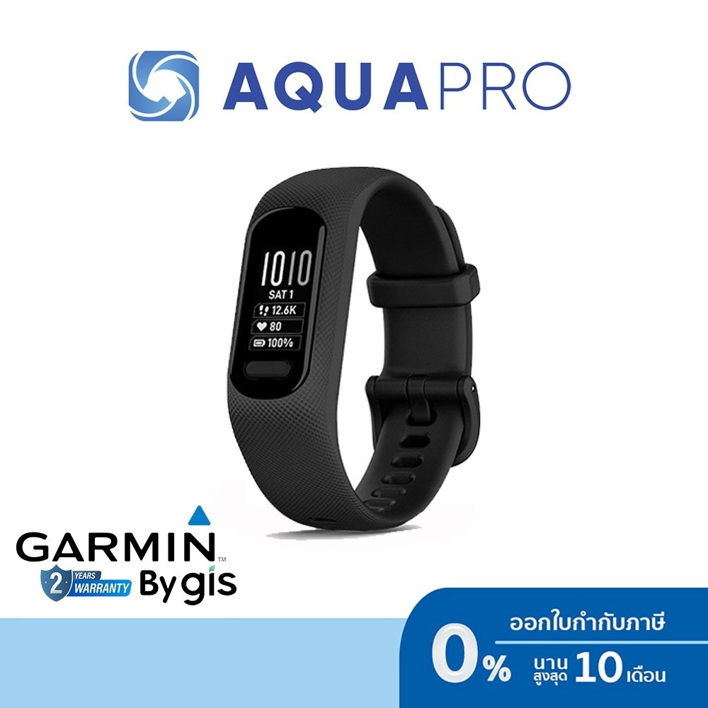 Garmin Vivosmart 5, Black, L 010-02645-24 Fitness Tracker นาฬิกาสมาร์ทวอทช์ รับประกันศูนย์ไทย 2 ปี By Aquapro