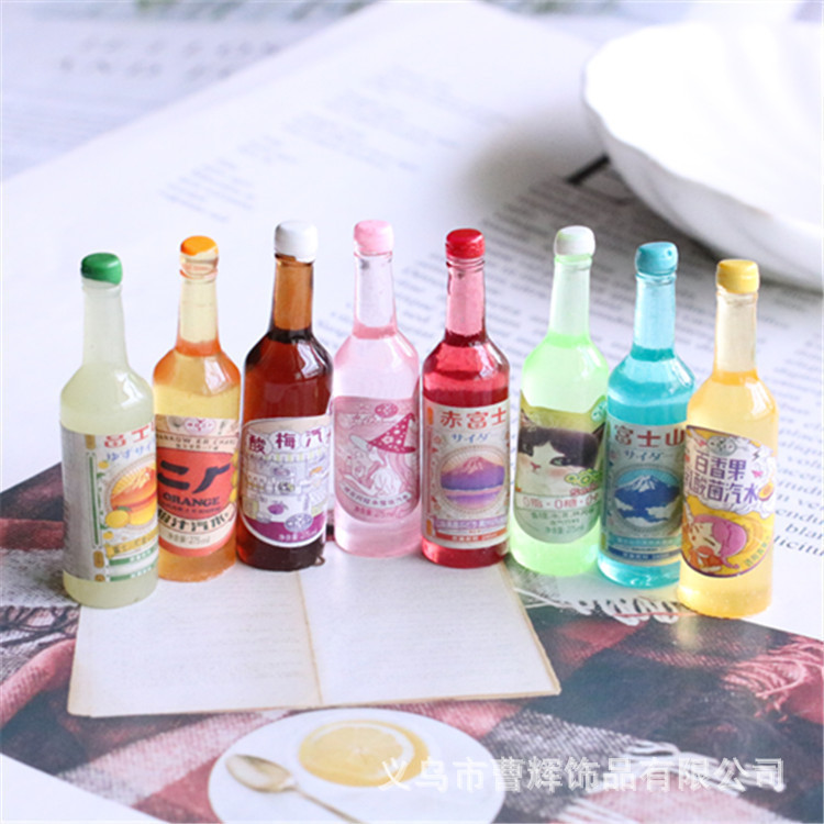 เครื่องประดับ พวงกุญแจ จี้ขวดน้ําผลไม้ พลัม โซดา อีพ็อกซี่ แฮนด์เมด Diy