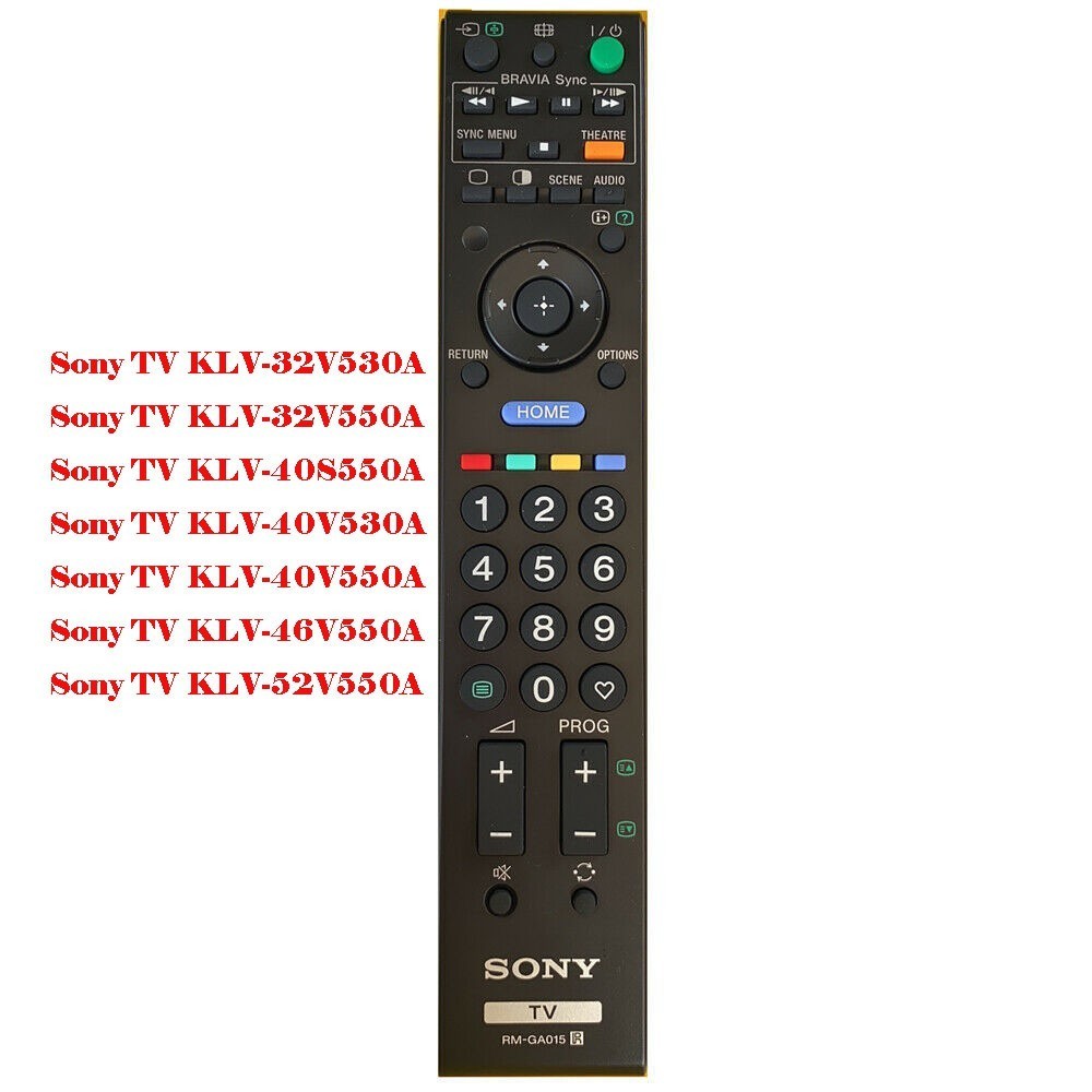 รีโมทคอนโทรล RMGA015 สําหรับ Sony LCD TV รุ่น KLV32V50A, KLV32V550A, KLV40S550A, KLV40V580A