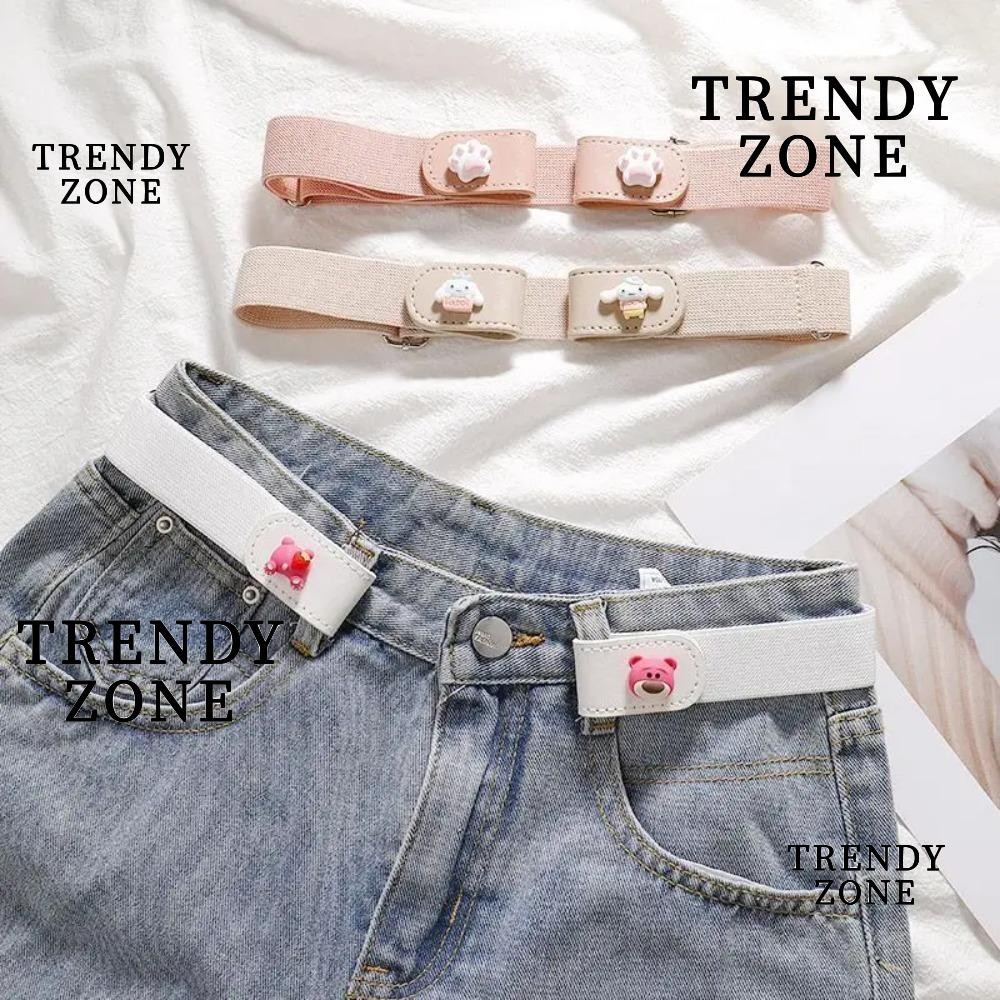 Trendyzone เข็มขัดเอวยางยืด ปรับได้ มองไม่เห็น หัวเข็มขัดอเนกประสงค์ ไม่ยุ่งยาก สําหรับผู้หญิง