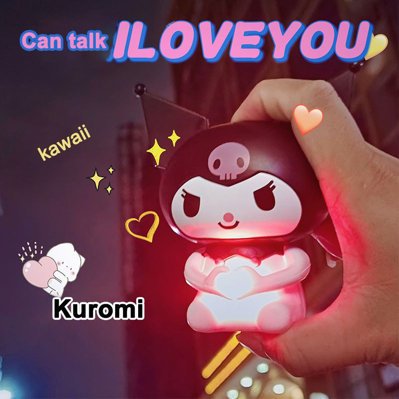 ของเล่นตุ๊กตาการ์ตูน Sanrio Kuromi 3D เรืองแสง สร้างสรรค์ สําหรับเด็ก