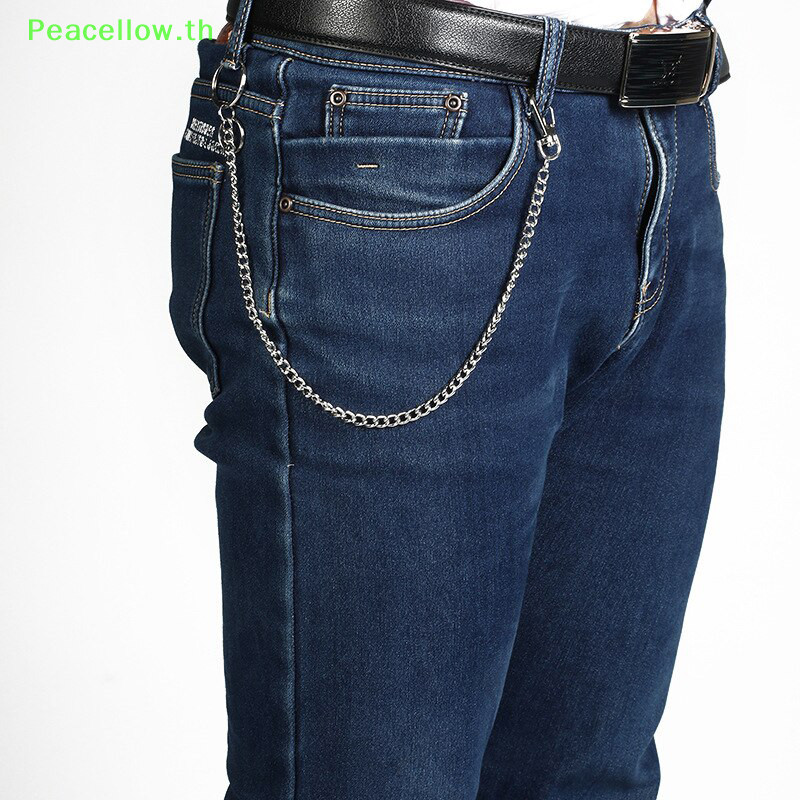 Peacellow สายโซ่โลหะ ยาว 3 ชั้น 1 2 3 ชั้น สไตล์พังก์ร็อค ฮิปฮอป สําหรับคล้องกางเกง กระเป๋าสตางค์ พวงกุญแจ เครื่องประดับ TH - รูปที่ 3
