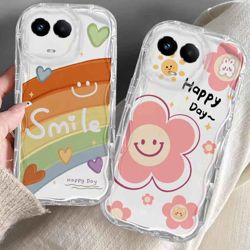 เคส REALME 11 5G REALME 11X 5G ปลาวาฬ ดอกไม้ แมว สายรุ้ง กรณีโทรศัพท์มือถือ ซอฟต์แวร์ป้องกันกล้อง ครอบคลุมหนา TPU โปร่งใส