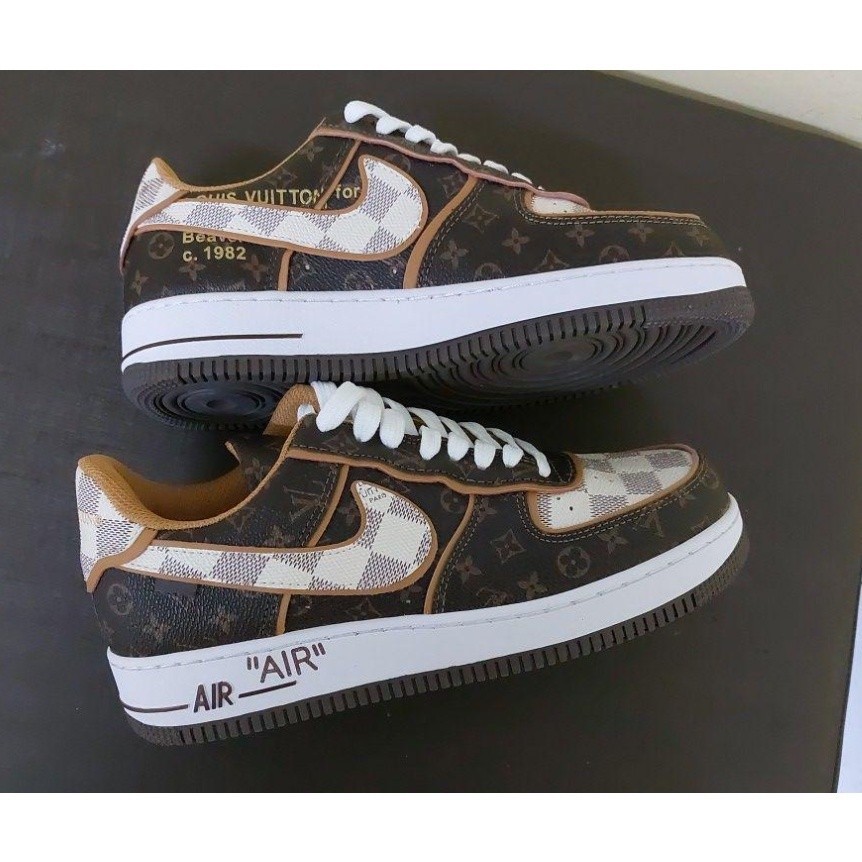 Nike LOUIS VUITTON X NIKE AIR FORCE 1 LOW LIMITED EDITION AF1 LV 1 sneakers woman Men shoes