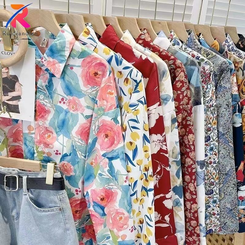 Ruidiandian songkran เสื้อเชิ้ตแขนยาว พิมพ์ลายดอกไม้ สไตล์ฮาวาย สําหรับผู้หญิง