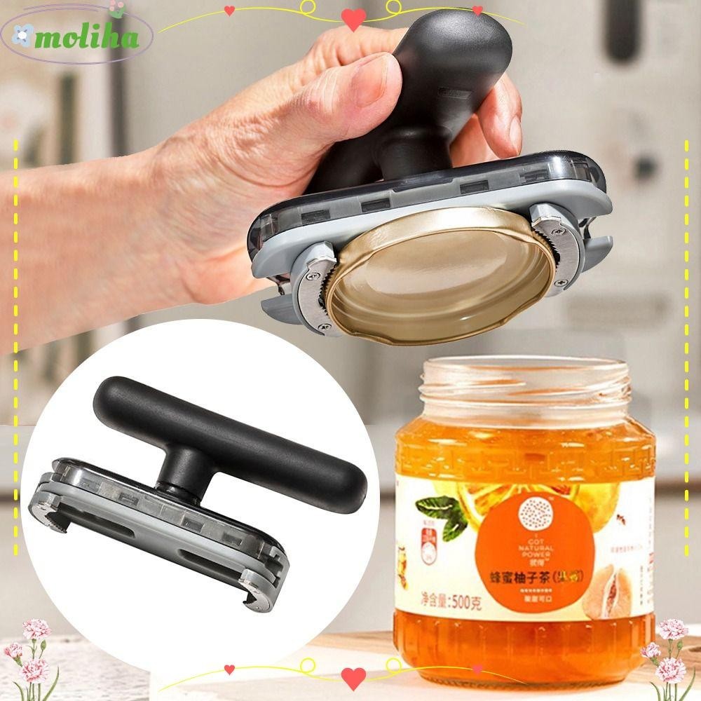Moliha ที่เปิดขวด ที่เปิดขวด อเนกประสงค์ บิดง่าย กันลื่น ที่เปิดกระป๋อง สีดํา ในครัวเรือน