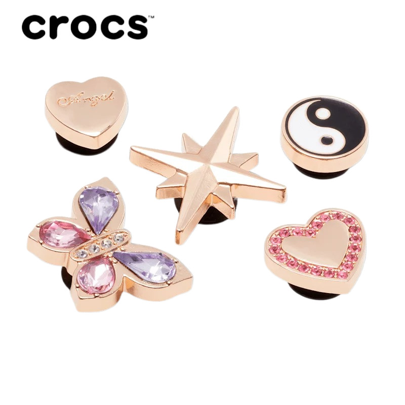 อุปกรณ์เสริม รูปผีเสื้อ สําหรับตกแต่งรองเท้า crocs diy