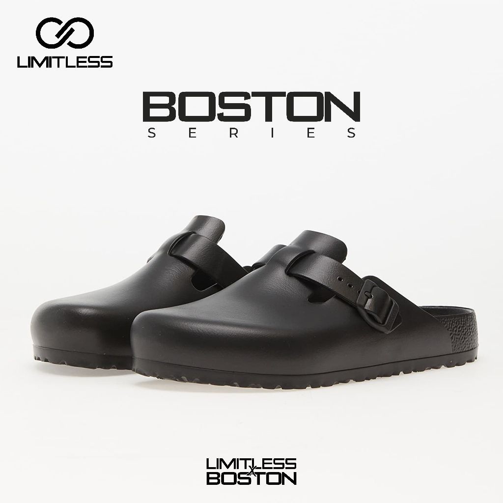 ABITUSSHOP LIMITLESS Boston Mens Slip On Sandals ผู้ชายอินเทรนด์ Slop รองเท้าแตะ Casual Slip On Size 36 - 44
