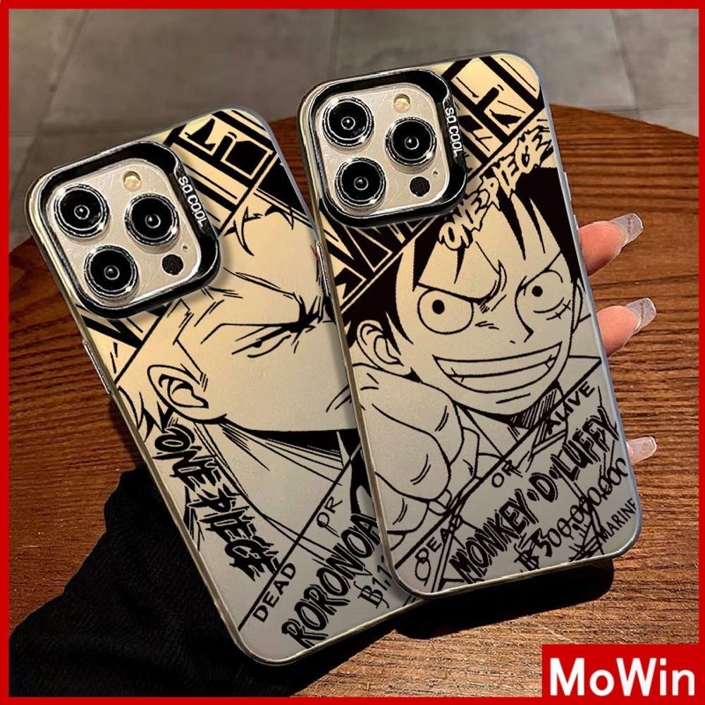 Mowin - สำหรับ iPhone 15 Pro Max iPhone 11 กรณีหรูหรา IMD ชุบเลเซอร์กรอบ TPU นุ่มกระดานแข็ง โจรสลัดสุดหล่อ เข้ากันได้กับ iPhone 14 13 12 11 Pro Max Plus XR XS