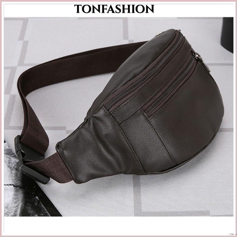 Tonfashion กระเป๋าคาดเอว, กระเป๋าสตางค์หนัง ธุรกิจ, แพ็คมัลติฟังก์ชั่น กันน้ํา เดินทาง กระเป๋าสะพายข้างกลางแจ้ง