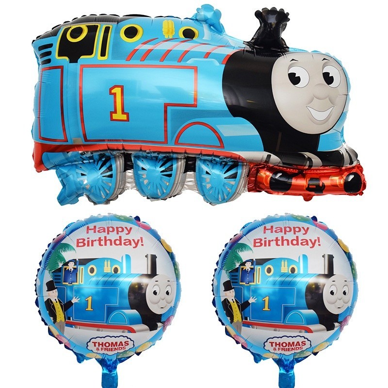ชุดลูกโป่งฟอยล์ Thomas And His Friends ของเล่นสําหรับเด็ก 3 ชิ้น ต่อชุด